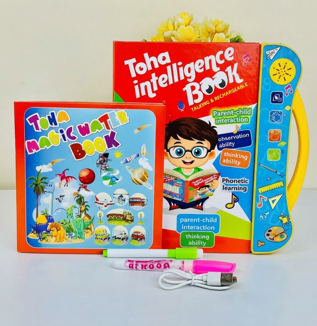 Toha Rechargeable Intelligence Book Educational Talking Learning Book for Kids Bengali English Arabic Interactive Study Book
